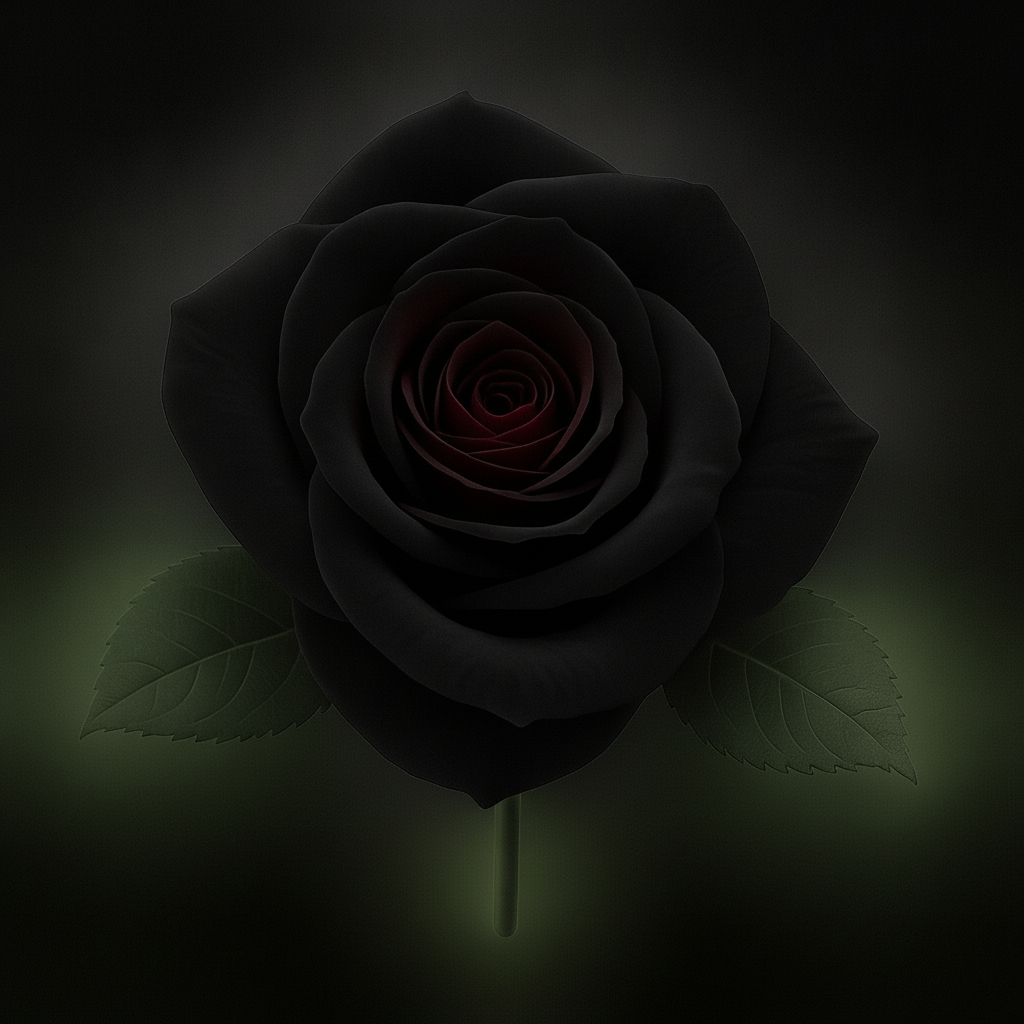 Isolated Black Rose Tote