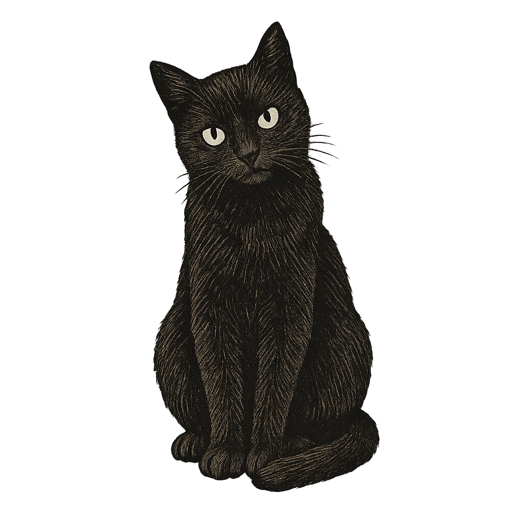 Isolated Familiar Cat — design