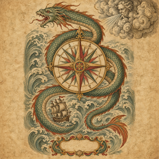 The Mapmaker's Sea Serpent — Insulated Tumbler