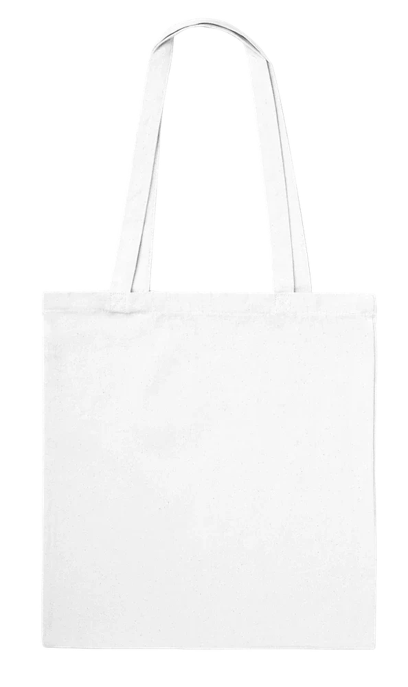 Hairline Halo Tote — White tote (blank garment colour reference)