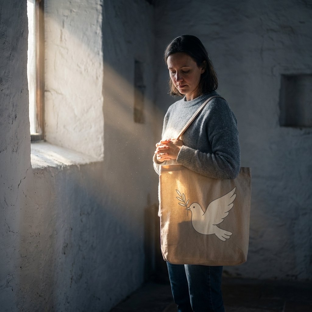 Dove Above — Canvas Tote Bag